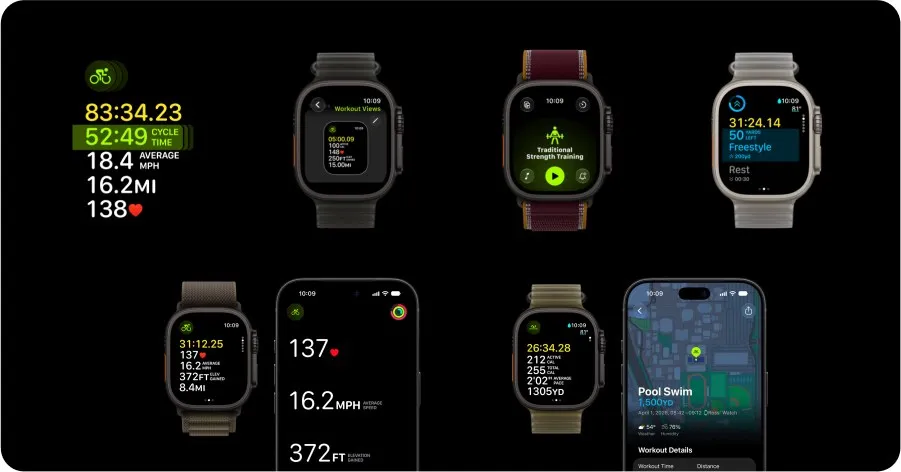 Apple Watch Ultra 4 — Возможности для разных видов спорта
